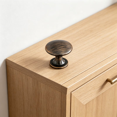 Paquet de 30 boutons d'armoire, poignées rondes de 1-1 / 8 po pour la cuisine, la salle de bain, le placard, la quincaillerie en alliage de zinc