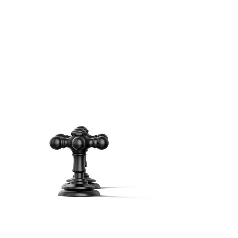 Poignées en croix pour lavabo de salle de bain Artifacts, Noir mat