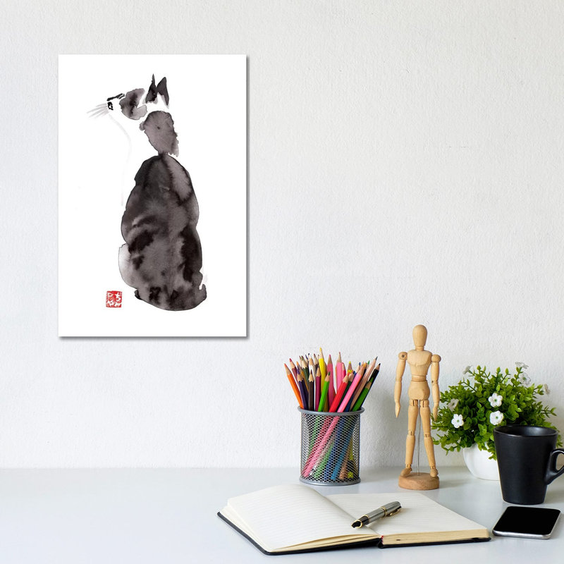 Dreamer Cat 1 Piece Wall Art on Canvas, 20.32 cm H x 30.48 cm W, Wrapped Canvas