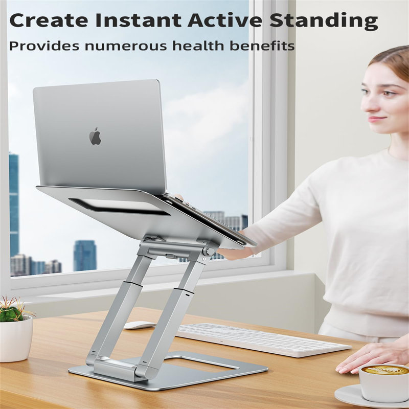 Metal Monitor Stand, Silver