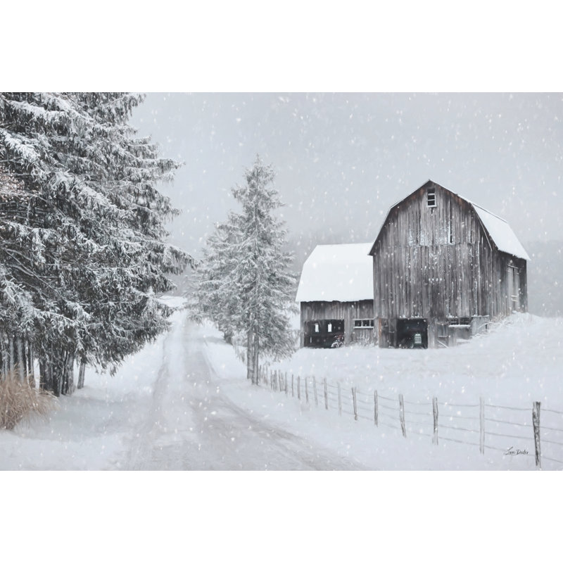 «Winter Peace In The Country on Canvas» par Lori Deiter, reproduction, H 12 po x l 18 po x P 1,25 po