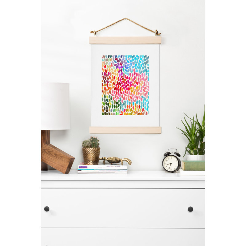 Reproduction d’art graphique sur papier « rain 6 » par garima dhawan-unframe, H 14 po x l 11 po