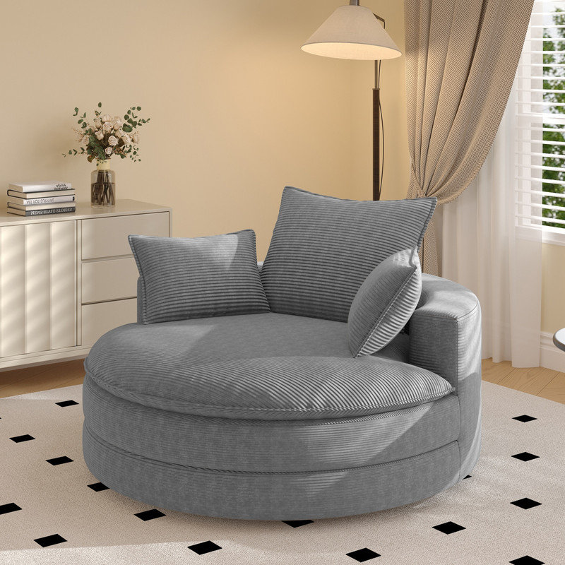 Swivel Accent Chair, Gray