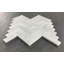 Carreau de mosaïque à chevrons / à chevrons blanc de Carrare (finition polie) 1 po x 4 po
