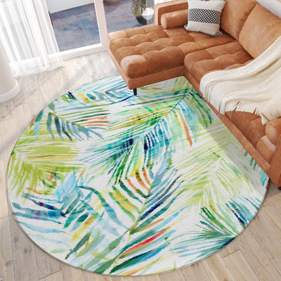 Braggs Washable Floral Indoor / Outdoor Rug