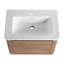 Meuble-lavabo mural avec lavabo en céramique et porte à fermeture en douceur, emballage KD, contreplaqué-2098568813