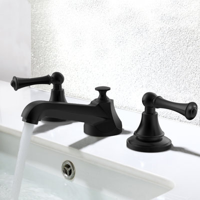 Widespread 2-handle Bathroom Faucet with Drain Assembly
