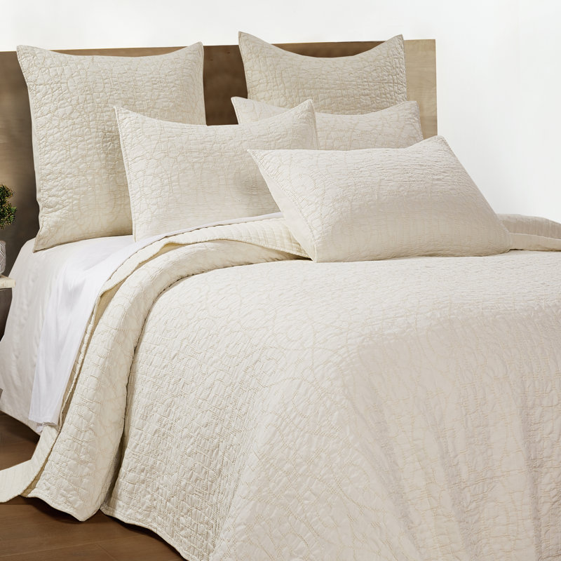 Beckett Polyester Quilt Set by Levtex Home, Twin Quilt + 1 Twin Sham, Taupe
