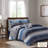 7-Piece Twin 7 Piece Comforter Set with Cotton Bed Sheets,Navy