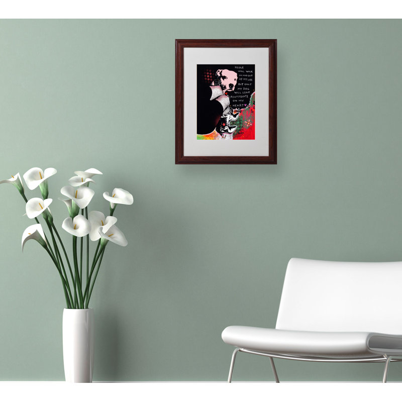 «Girl Best Friend» par Kuhnhenn, impression, H 14 po x l 11 po x P 0,5 po, Encadrement grain de bois, Blanc