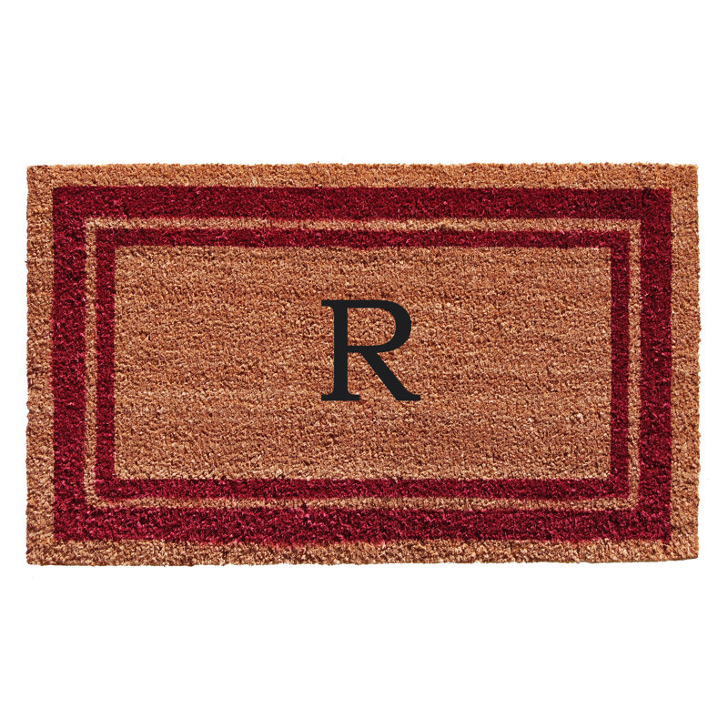 Tapis d'entrée antidérapant Stortz, Rectangle 1 pi 6 po x 2 pi 6 po, R, Bourgogne / Brun