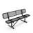 Kristy Commercial Grade Expanded Mesh Metal Outdoor Bench with Anchors-1517595022