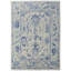 Karina Hand Knotted Wool Ikat Area Rug in Ivory/Blue-1814154277