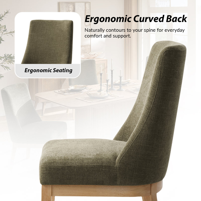 Chaise en bois massif Albertina Farmhouse, 4, Moss