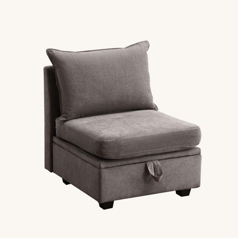 Canapé-lit modulaire avec rangement Overland, Gris