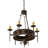 Pedican 6 - Light Steel Dimmable Wagon Wheel Chandelier