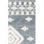 Hand Tufted Wool/Cotton Southwestern Rug in Dark Grey-1401981862