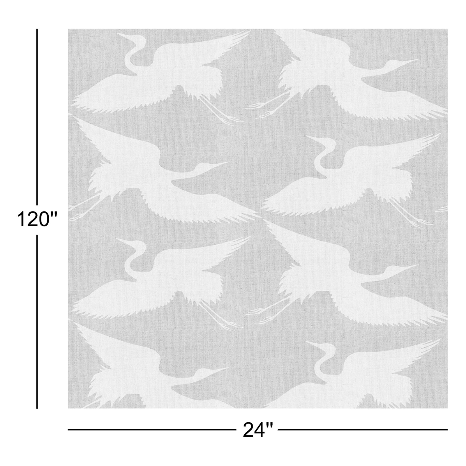 Paper Cranes Self-Adhesive Wallpaper, Eucalyptus, Self-adhesive