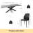 7 - Piece Kitchen Dining Set, Extendable Dining Table with 6 Upholstered Dining Chairs-1727818006-1704133883