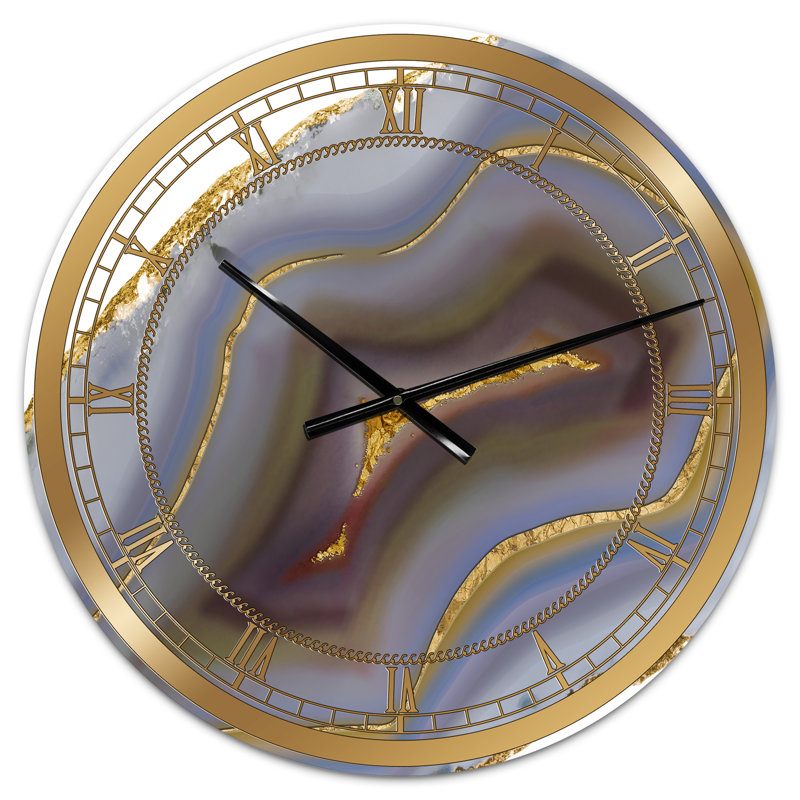 Horloge murale Golden Core Agate, Petit