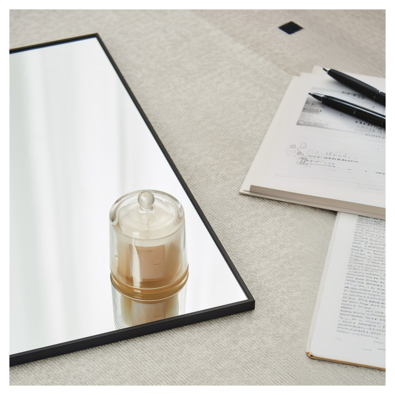 Miroir de plancher 70 "x 31" pleine longueur avec cadre en alliage d'aluminium noir