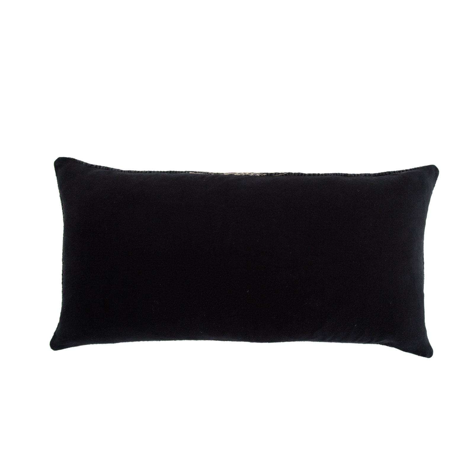 Gowan Handmade Ombre Lumbar Pillow, Black, 100% Poly Fill, Rectangle 12"H x 24"W