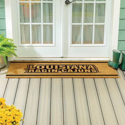 Très grand tapis couleur coco de Louisiana at Lafayette University, 60 po x 24 po