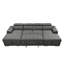 Canapé-lit en forme de U, surdimensionné de 121 pouces - lit escamotable 2 en 1, canapé-lit modulaire avec méridienne de rangement double pour meubles de salon, gris anthracite-848181955