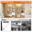 Metal Closet System, 4ft-8ft Custom Closet Organizer System With 4 Expandable Hanging Rods And Metal Tower,79" Walk In Closet System With 2 Drawers, Custom Built In Closet