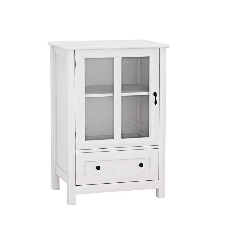 Buffet avec portes vitrées simples