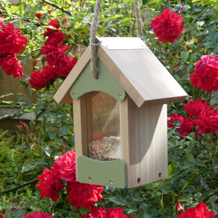 Wood Hanging Decorative Bird Feeder