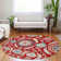 Premium Machine Washable Prisco Red Rug