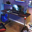 Metal Frame Computer Desk PC Gaming Desk With Cable Tray And Headphone Hook-1051635270-1051635268