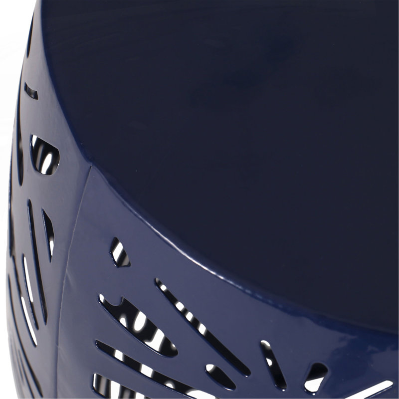 Metal End Table -Large, Navy Blue