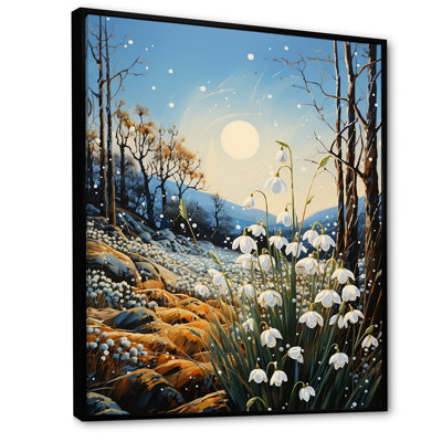 Kretzmer " White Snowdrops Field Pointillism I "