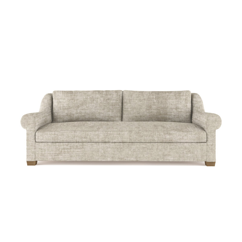 Causeuse Thompson, H 32 po x l 72 po x P 41 po, Velours écrasé huître, Patiné
