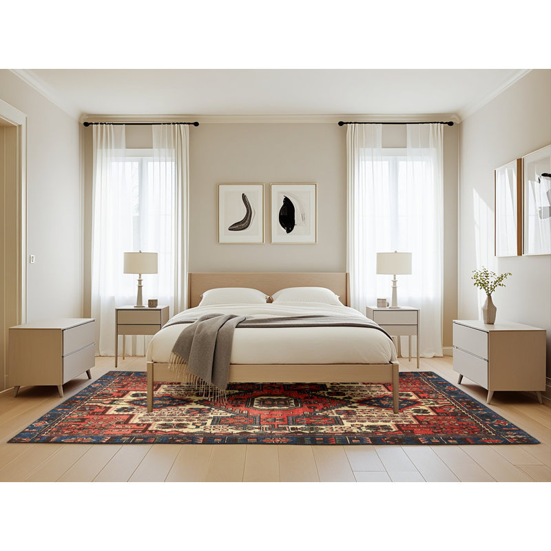 Tapis rouge à motif sud-ouest, Rectangle 5 pi x 8 pi