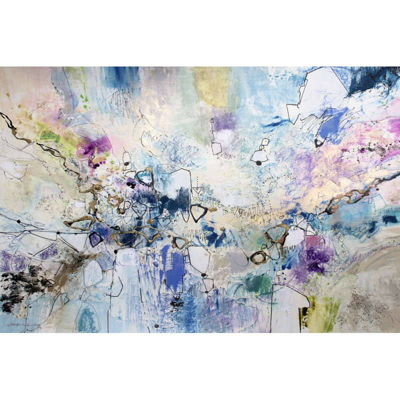 Rainbow Blue III by Jennifer Gardner - Wrapped Canvas Art Prints, 30cm H x 46cm W x 3.8cm D