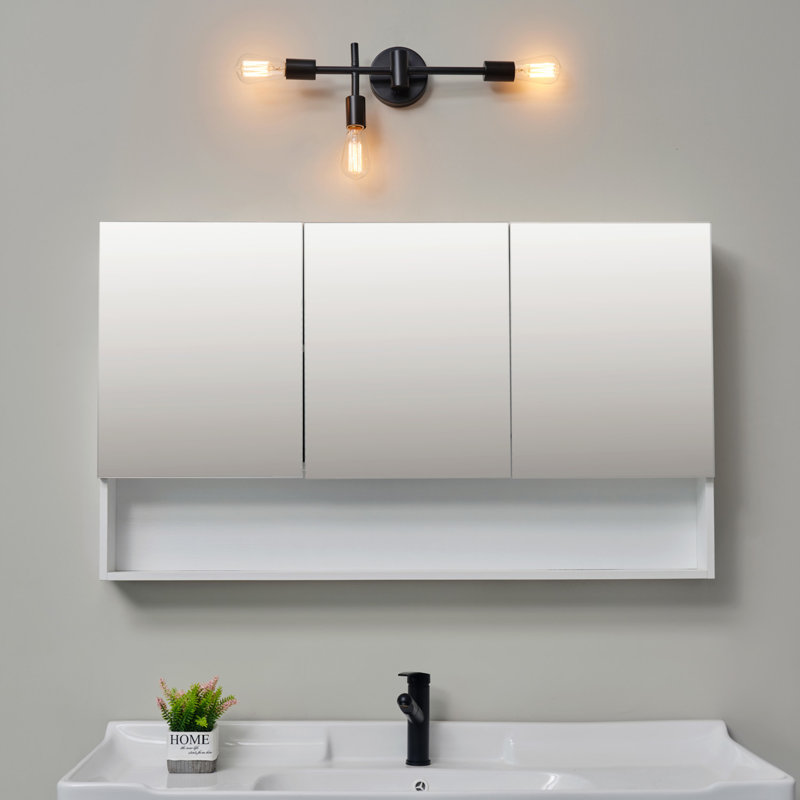 Jeydan 18" 3-Light Vanity Light, Matte Black