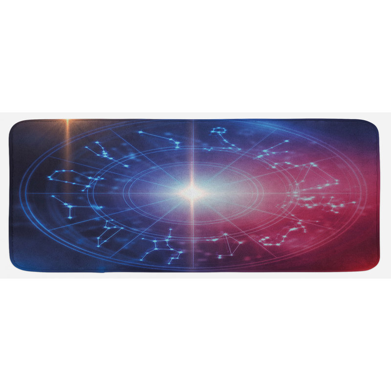 Tapis de cuisine bleu blanc et rouge horoscope shapes connected stars