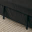 Canapé-lit 54 po en velours noir - Grand lit double rétractable, rangement pour accoudoirs, multicolore