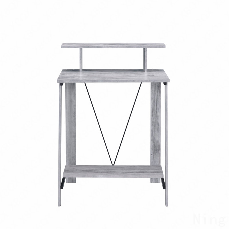 Bureau d'écriture antique blanc et noir, Blanc
