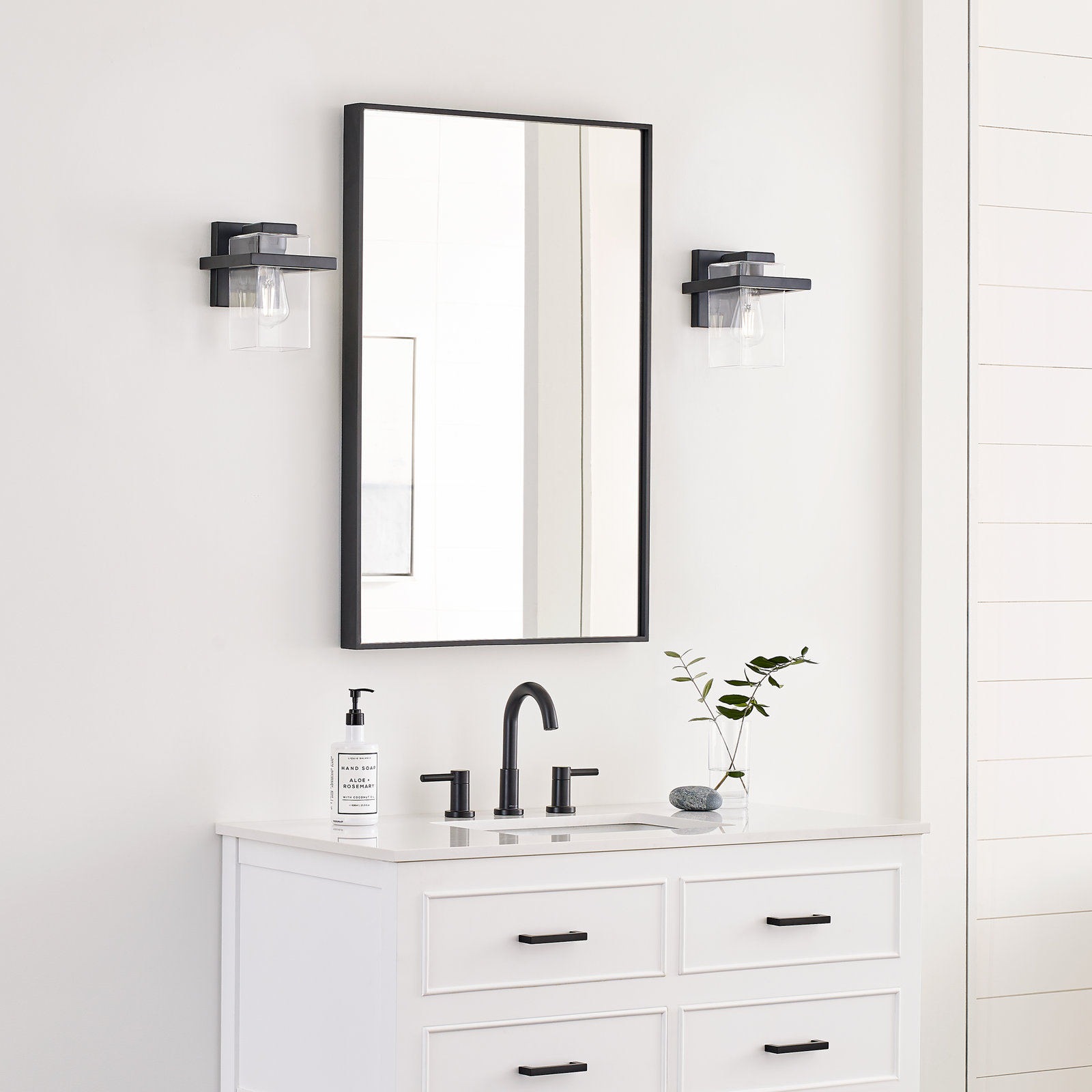 Aya Single Transparent Dimmable Bath Sconce