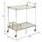 Antique Mirror & Wire Brass Finish Serving Cart