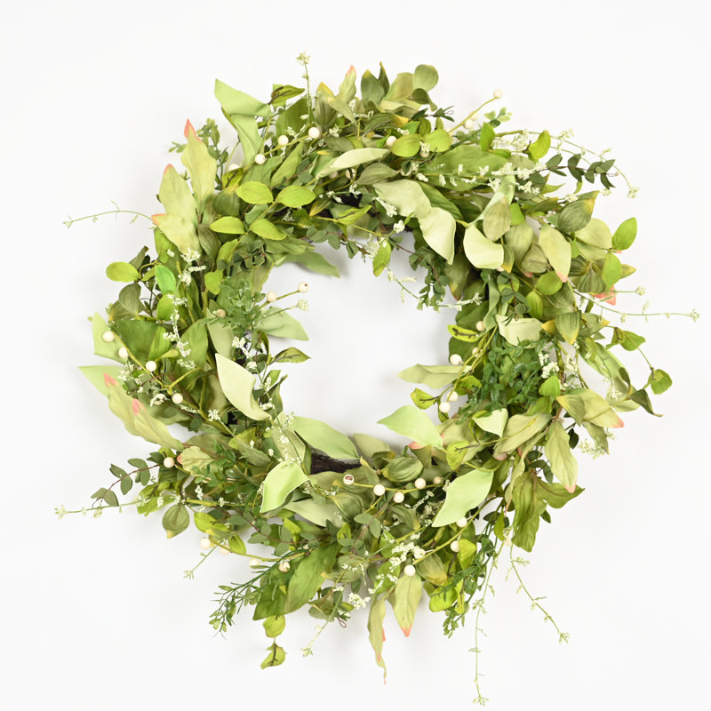 Couronne 24 po Farmhouse Everyday Spring Summer pour porte d'entrée