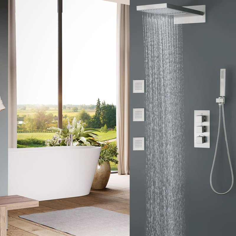 All-In-One Kit with Rough in-Valve, Brushed Nickel