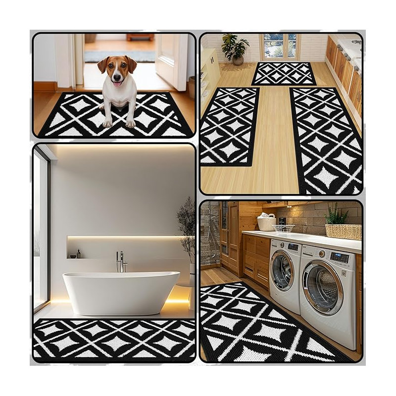 Ensemble de 3 tapis de cuisine antidérapants