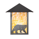 9" Wide Seneca Lone Bear Right Wall Sconce
