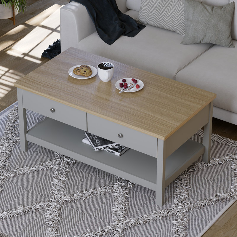 Beacsfield Frame Coffee Table with Storage, Grey