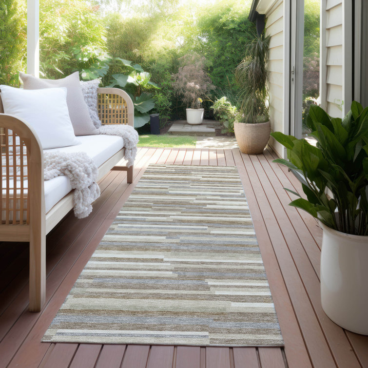 Malek Indoor/Outdoor Area Rug with Non-Slip Backing